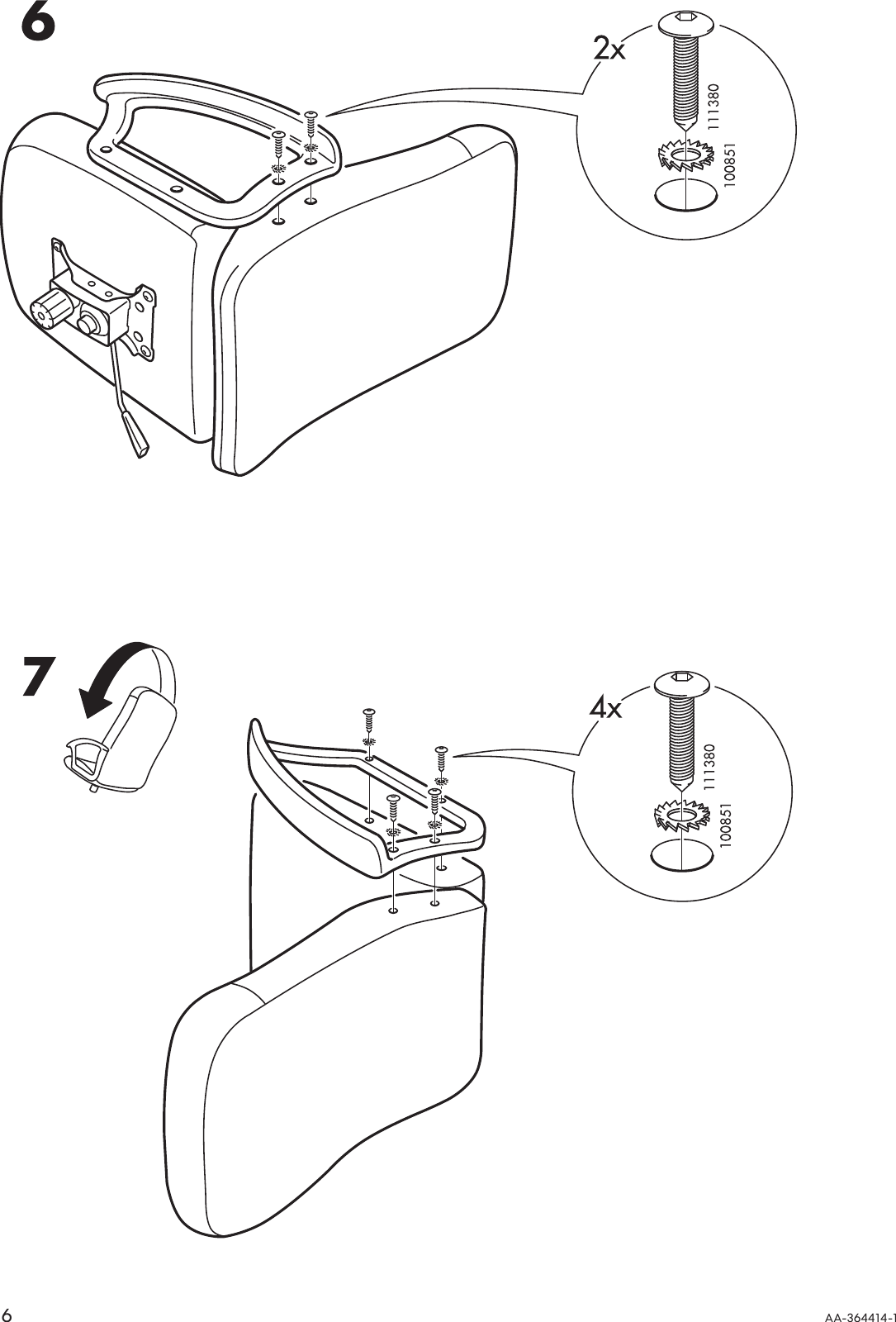 Page 6 of 8 - Ikea Ikea-Verner-Swivel-Chair-Assembly-Instruction