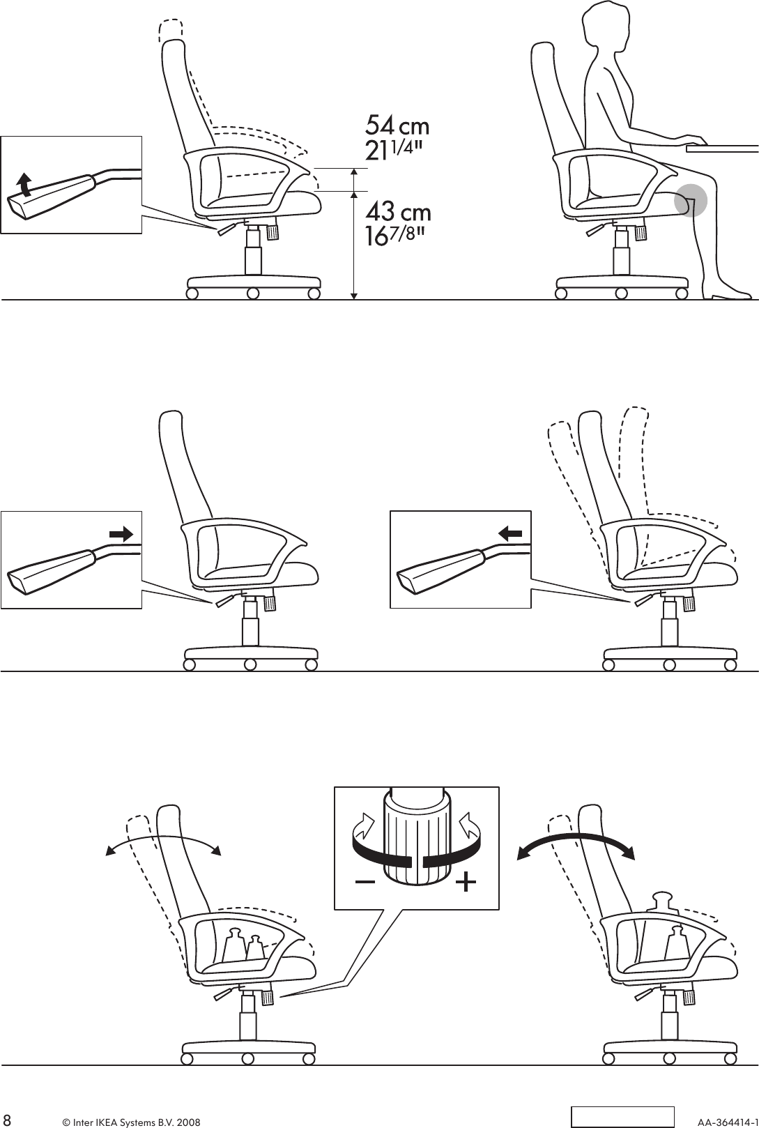 Page 8 of 8 - Ikea Ikea-Verner-Swivel-Chair-Assembly-Instruction