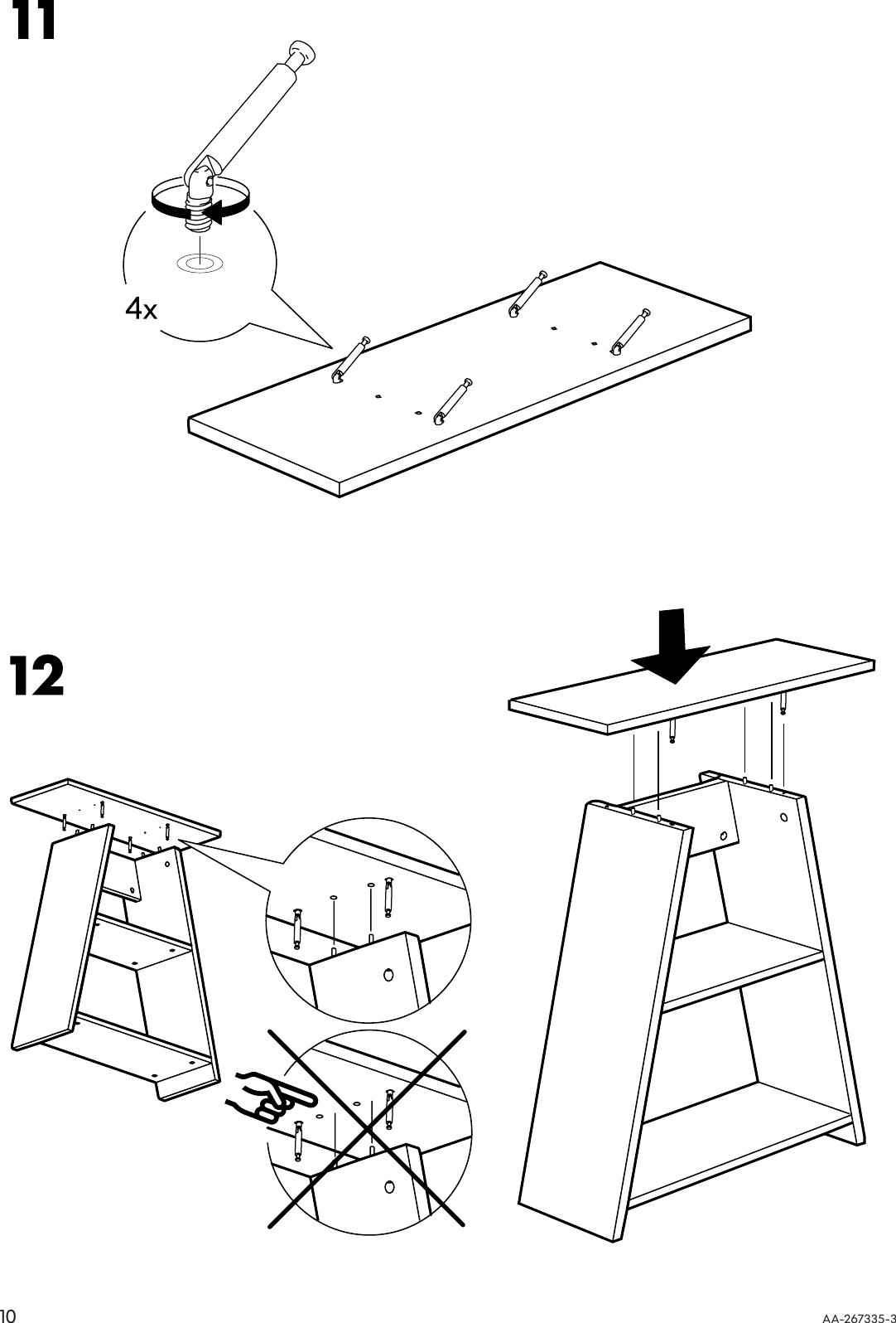 Ikea Vika Fagerlid Table Leg W Storage 28X26 Assembly Instruction
