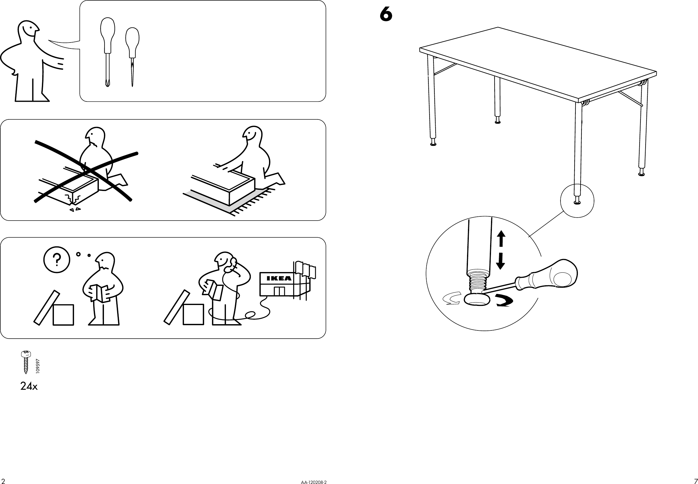 Page 2 of 4 - Ikea Ikea-Vika-Falle-Folding-Leg-Frame-27-2Pk-Assembly-Instruction