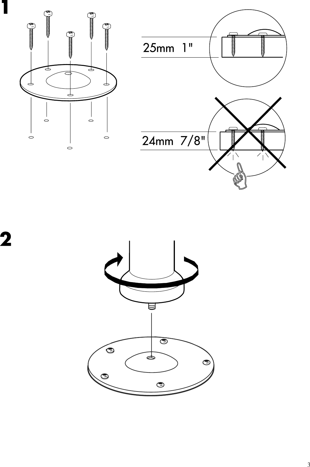 Ikea Vika Kaj Adjustable Leg Assembly Instruction