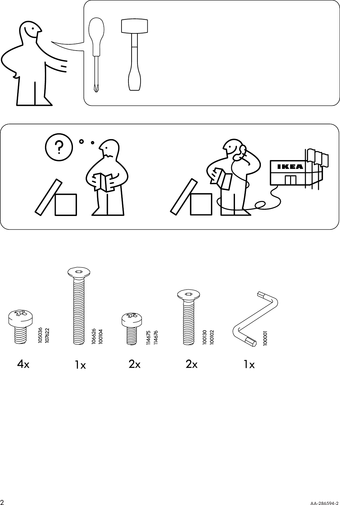 Page 2 of 8 - Ikea Ikea-Vika-Lerberg-Trestle-Assembly-Instruction