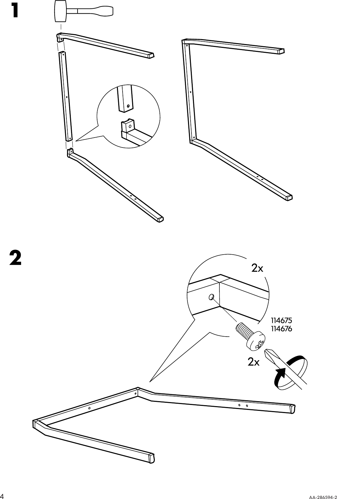 Page 4 of 8 - Ikea Ikea-Vika-Lerberg-Trestle-Assembly-Instruction