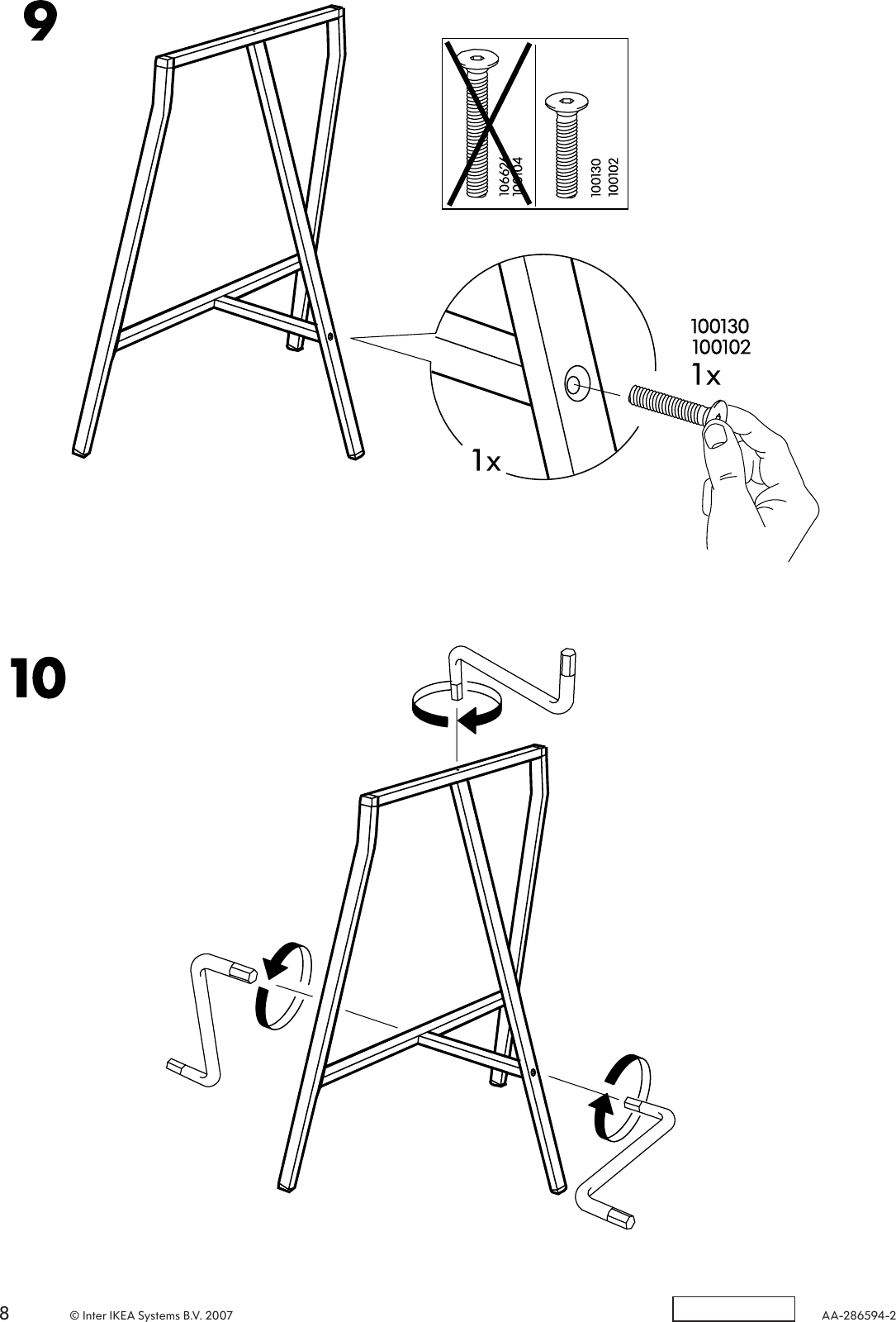 Page 8 of 8 - Ikea Ikea-Vika-Lerberg-Trestle-Assembly-Instruction