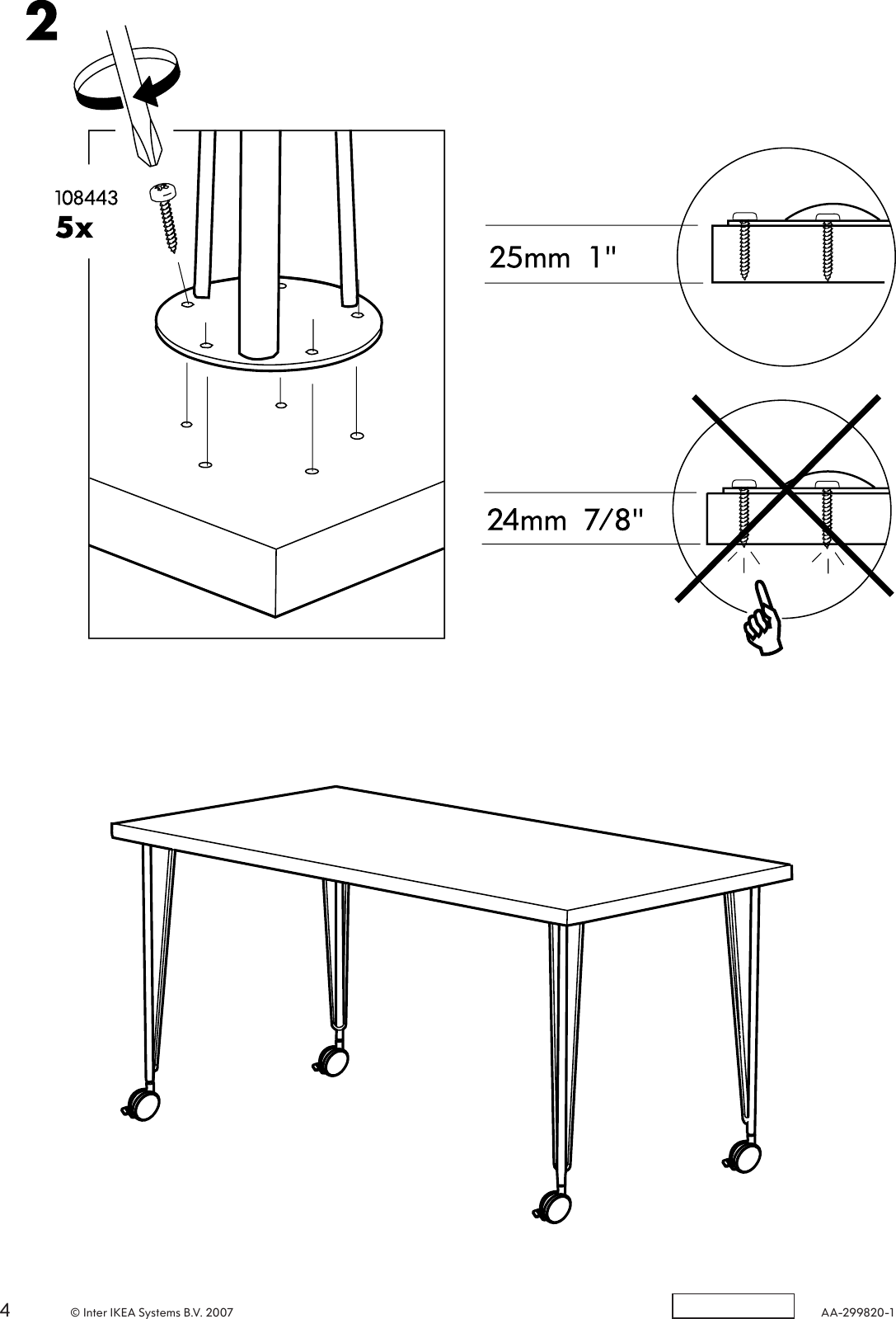 Page 4 of 4 - Ikea Ikea-Vika-Runtorp-Leg-Assembly-Instruction