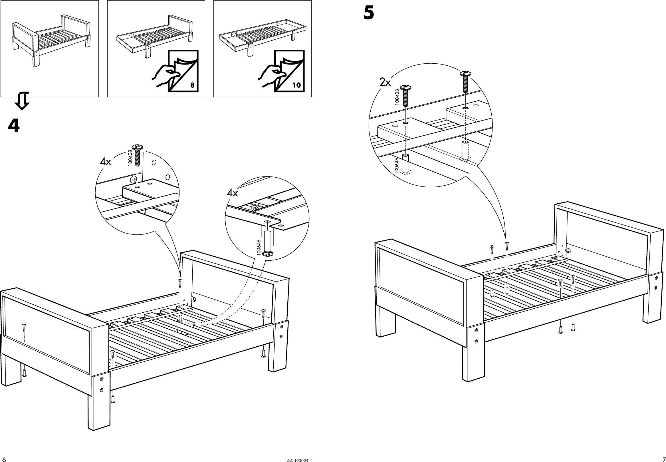 Page 6 of 6 - Ikea Ikea-Vikare-Extendable-Bed-Frame-Assembly-Instruction