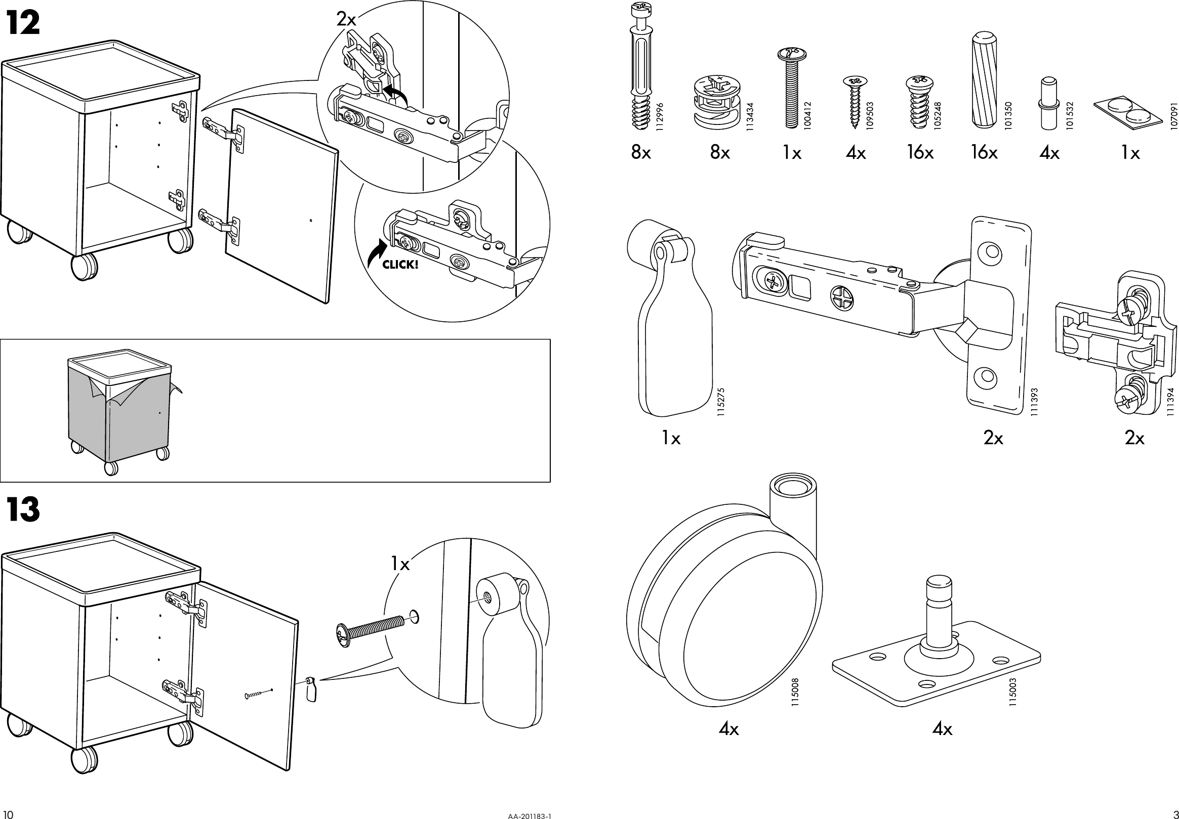 Page 3 of 6 - Ikea Ikea-Vinstra-Bedside-Table-15X15-Assembly-Instruction
