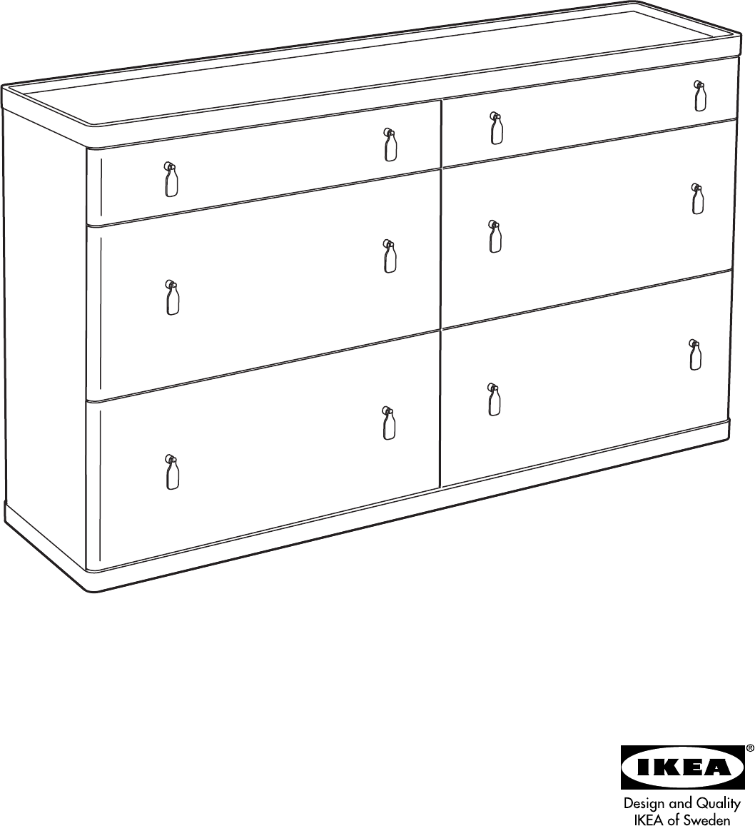 Ikea Vinstra Chest W 6 Drawers 63x32 Assembly Instruction