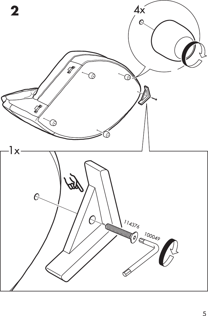 Page 5 of 8 - Ikea Ikea-Vreta-Corner-Sofa-W-Arm-Right-Assembly-Instruction