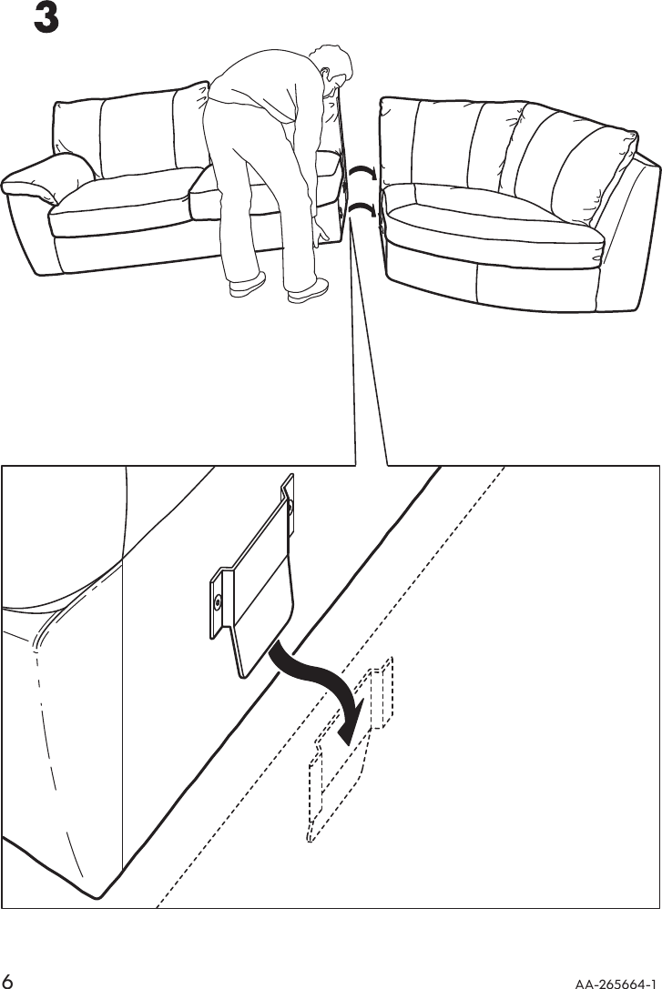 Page 6 of 8 - Ikea Ikea-Vreta-Corner-Sofa-W-Arm-Right-Assembly-Instruction