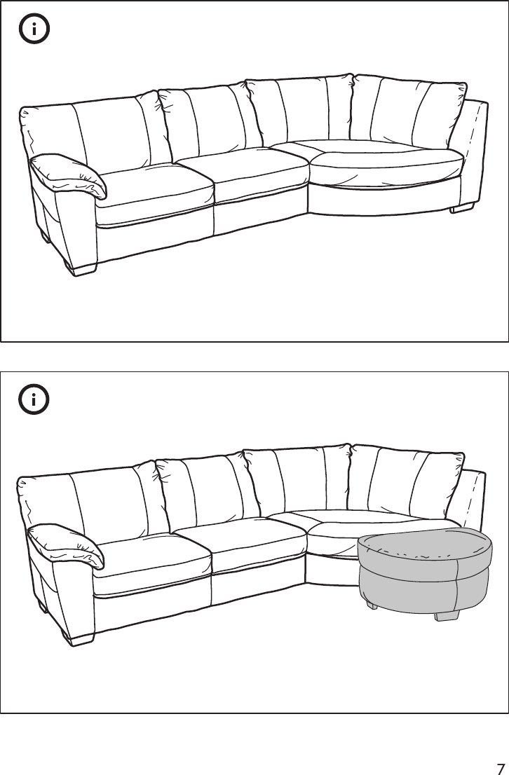 Page 7 of 8 - Ikea Ikea-Vreta-Corner-Sofa-W-Arm-Right-Assembly-Instruction