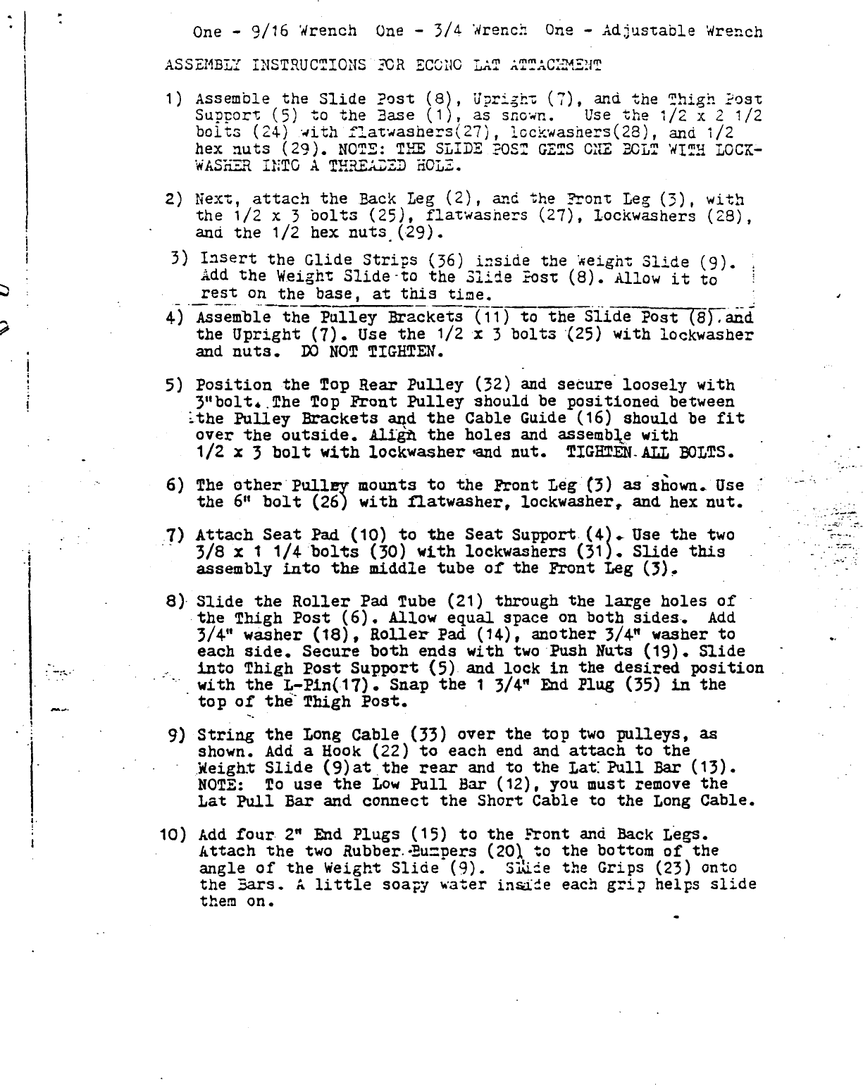Image Im3060 Assembly Instruction