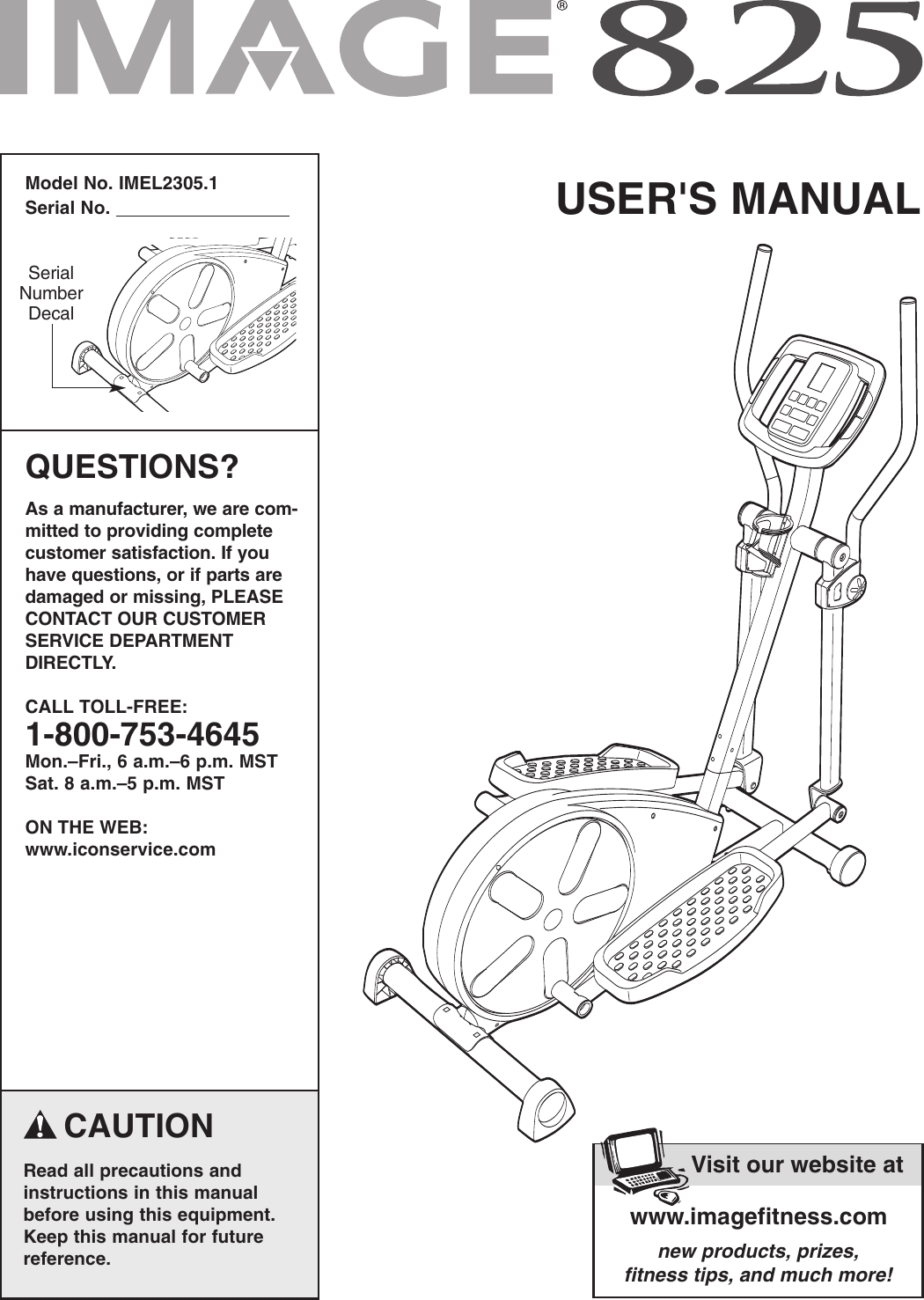 Image Imel23051 Owners Manual Wlel20130 199036