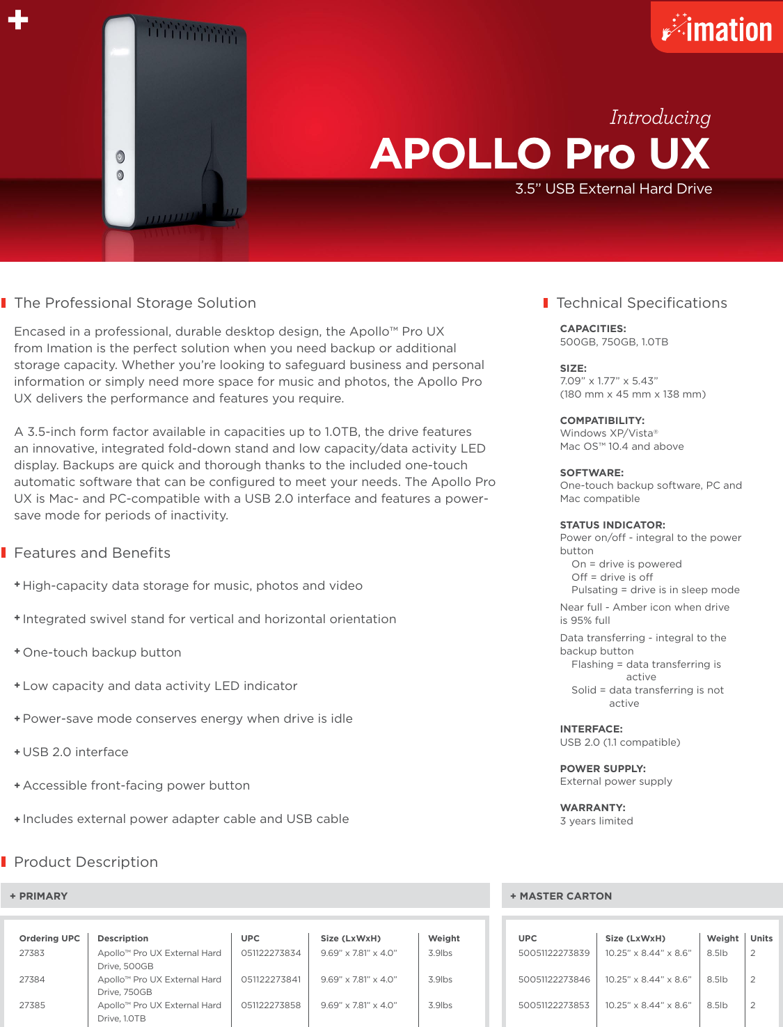 Page 1 of 1 - Imation Imation-Apollo-Pro-Ux-Users-Manual-  Imation-apollo-pro-ux-users-manual