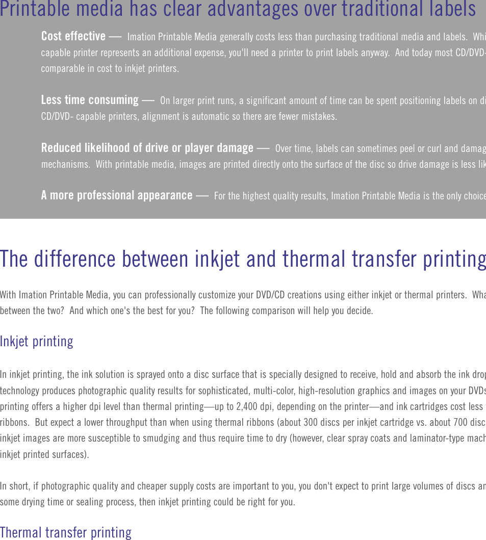Page 3 of 4 - Imation Imation-Cd-R-Dvd-R-Dvdr-Users-Manual- 52-0002-3895-7 Imation-cd-r-dvd-r-dvdr-users-manual