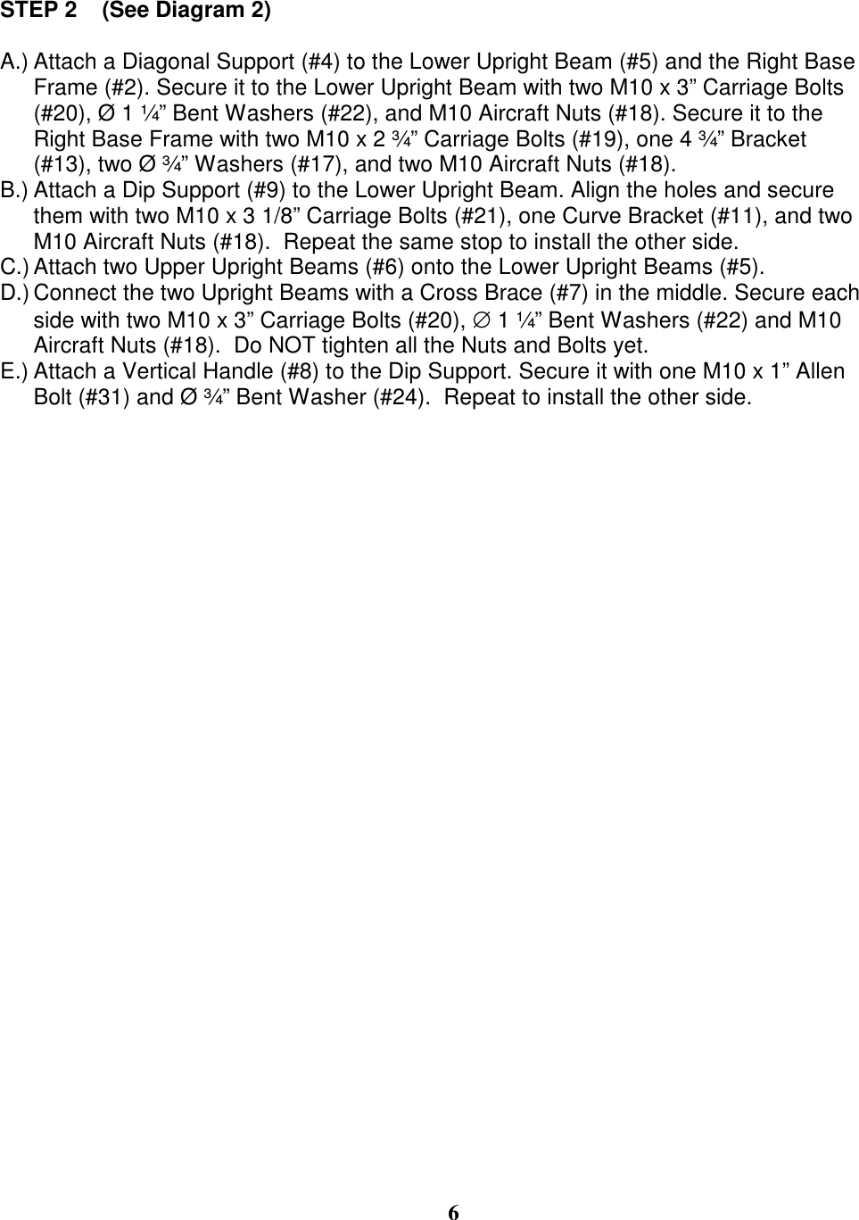 Page 7 of 12 - Impex-Fitness Impex-Fitness-Apex-Tc-2210-Users-Manual- PARTS LIST  Impex-fitness-apex-tc-2210-users-manual