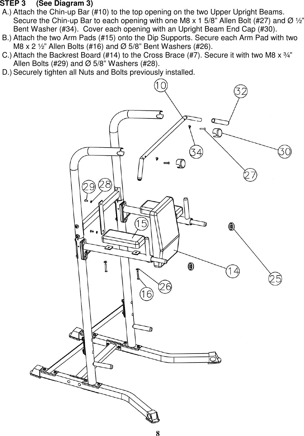 Page 9 of 12 - Impex-Fitness Impex-Fitness-Apex-Tc-2210-Users-Manual- PARTS LIST  Impex-fitness-apex-tc-2210-users-manual