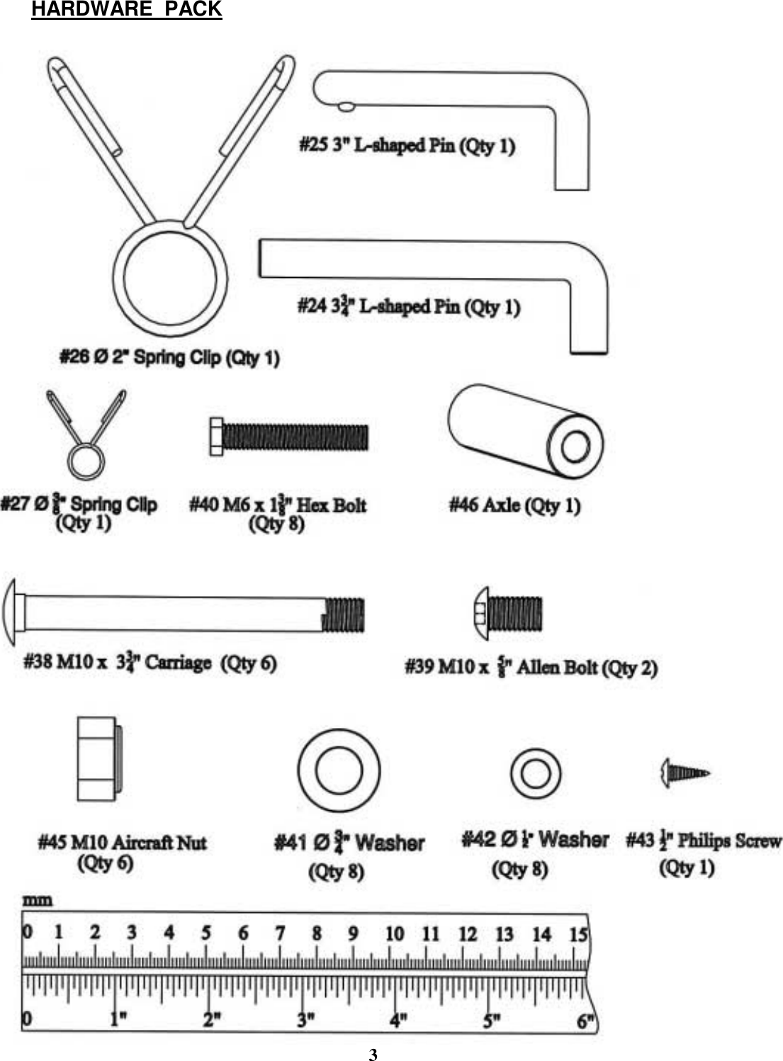 Page 4 of 10 - Impex-Fitness Impex-Fitness-Mwb-500-Owners-Manual- PARTS LIST  Impex-fitness-mwb-500-owners-manual
