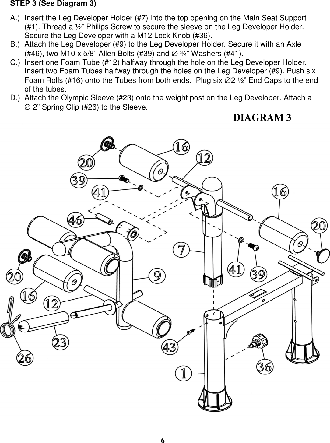 Page 7 of 10 - Impex-Fitness Impex-Fitness-Mwb-500-Owners-Manual- PARTS LIST  Impex-fitness-mwb-500-owners-manual
