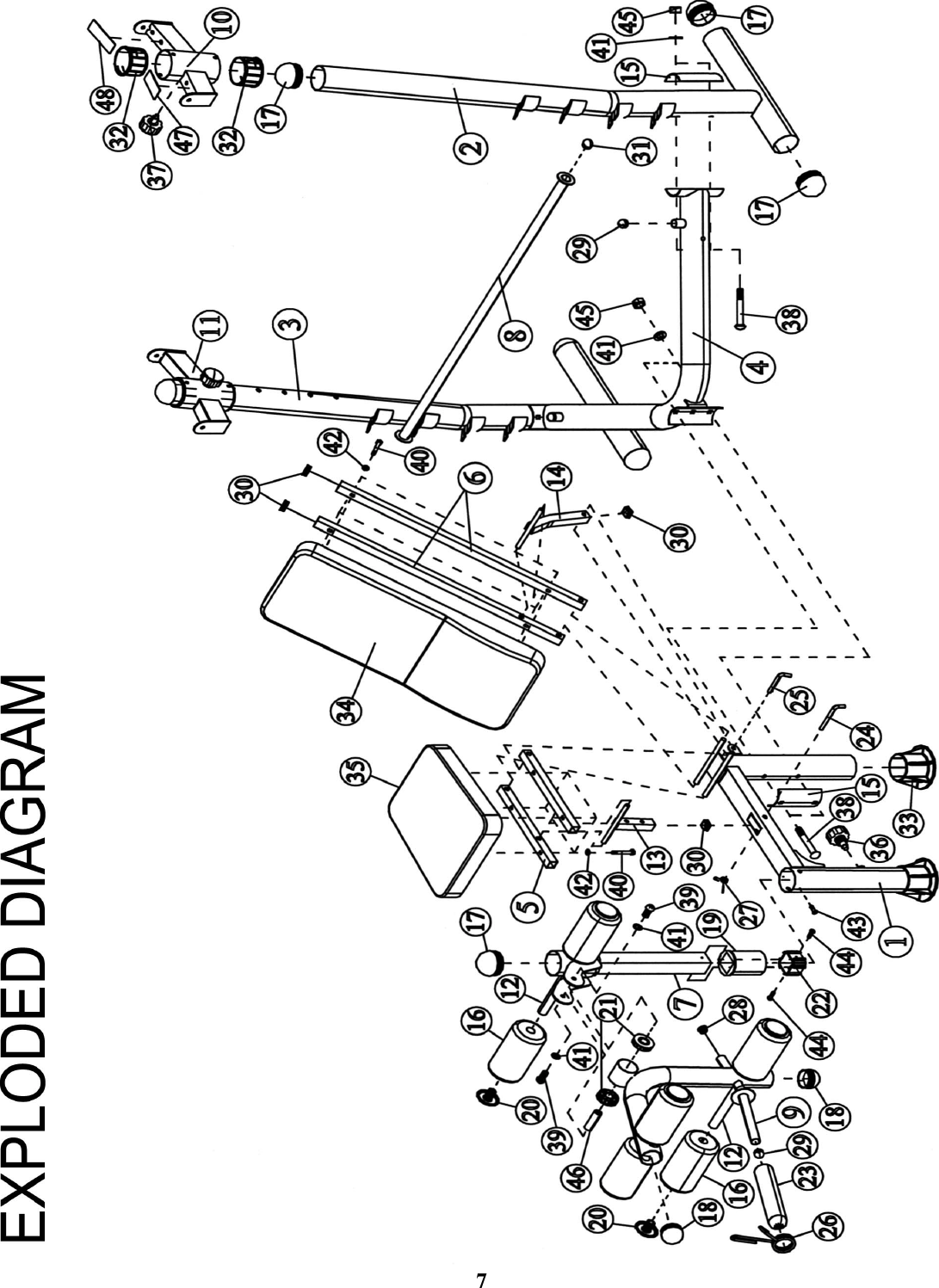 Page 8 of 10 - Impex-Fitness Impex-Fitness-Mwb-500-Owners-Manual- PARTS LIST  Impex-fitness-mwb-500-owners-manual