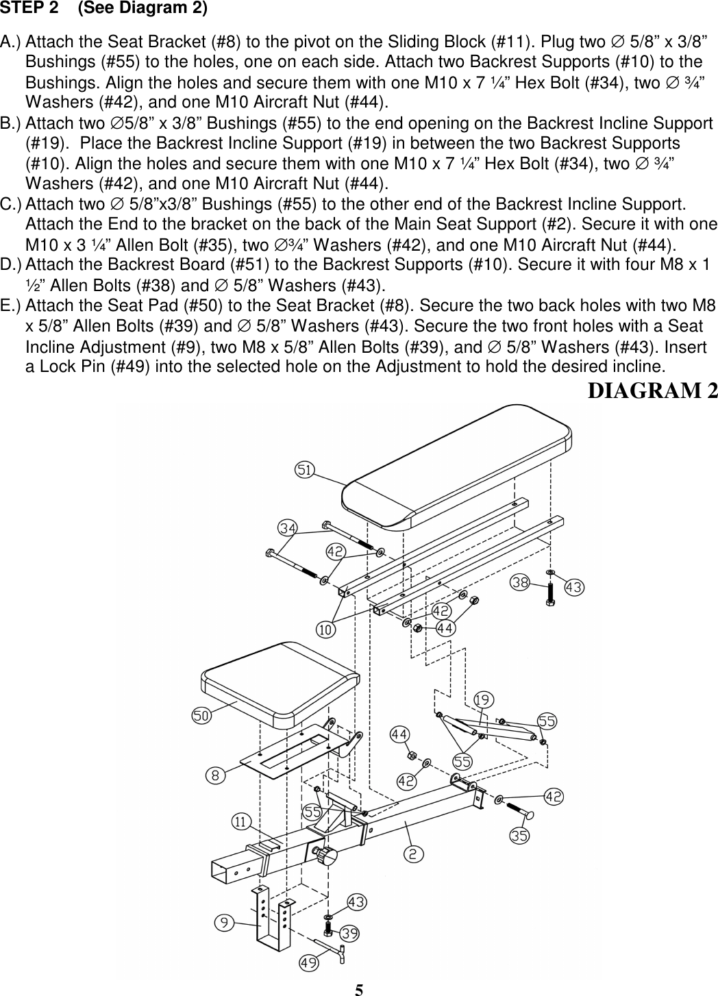 Page 6 of 11 - Impex-Fitness Impex-Fitness-Mwb-Pro5-Owners-Manual- PARTS LIST  Impex-fitness-mwb-pro5-owners-manual