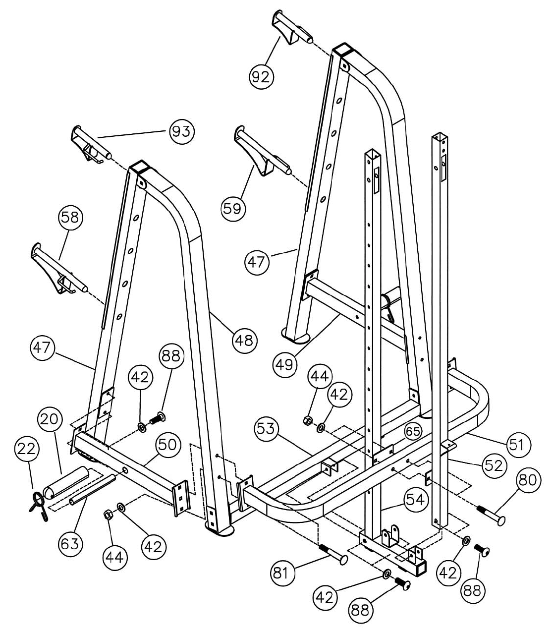 Impex Fitness Phc Pwr9 Users Manual PARTS LIST