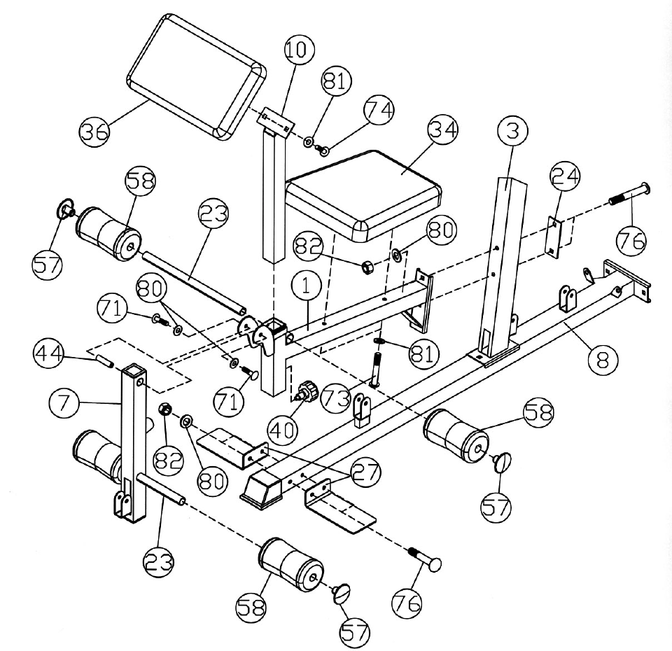 Impex Fitness Wm 1501 Users Manual PARTS LIST