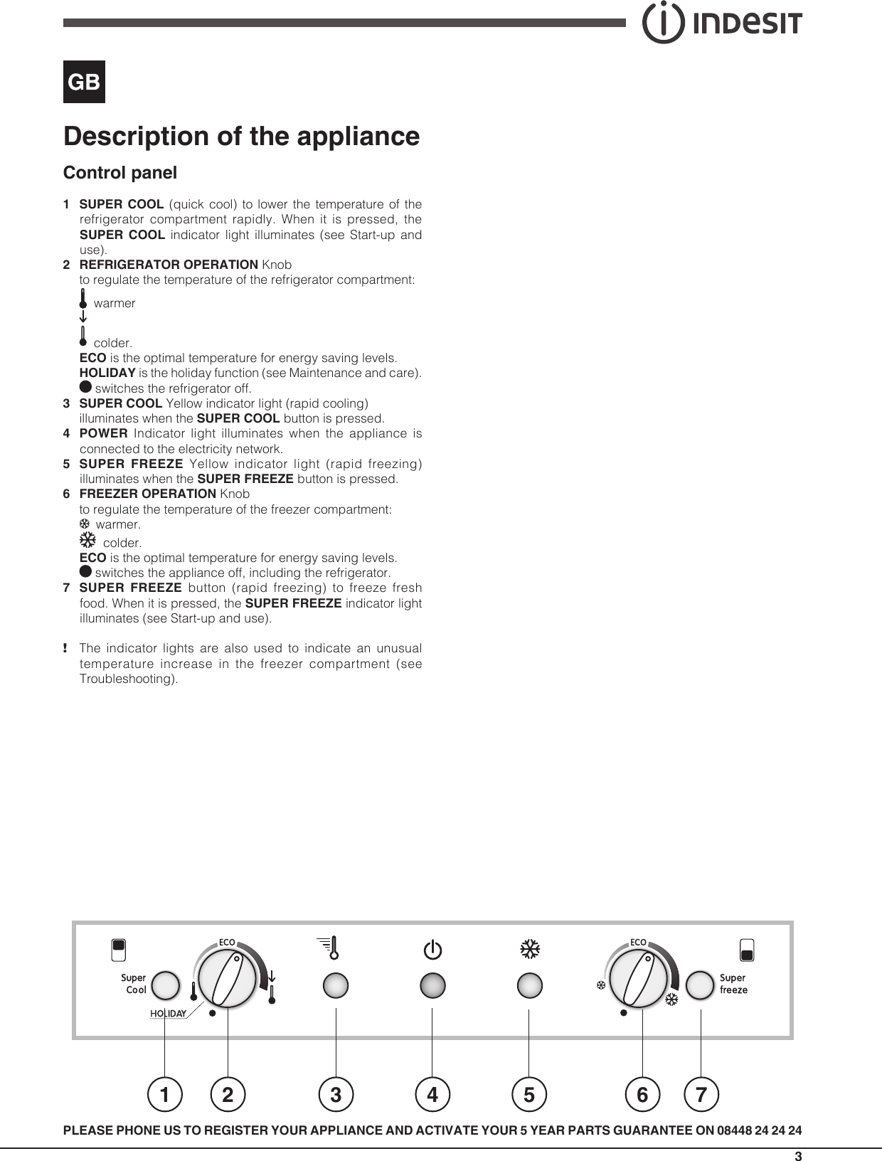 Page 3 of 12 - Indesit Indesit-Dbiaa344F-Uk-Operating-Instructions-  Indesit-dbiaa344f-uk-operating-instructions