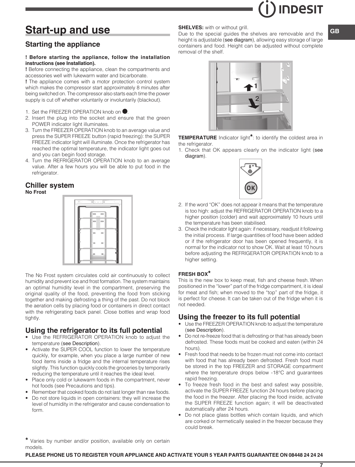 Page 7 of 12 - Indesit Indesit-Dbiaa344F-Uk-Operating-Instructions-  Indesit-dbiaa344f-uk-operating-instructions