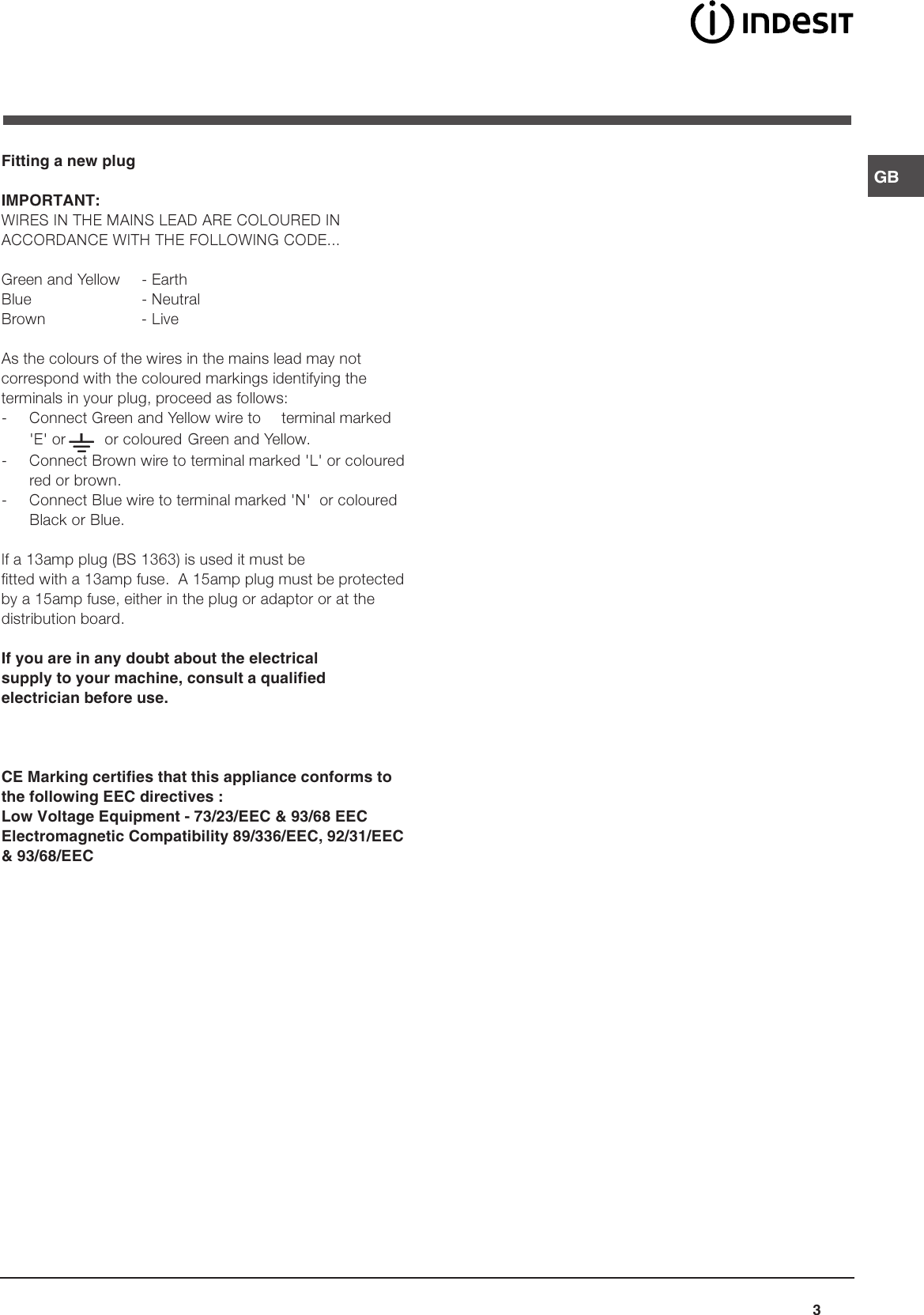 Page 3 of 8 - Indesit Indesit-In-C-325-Ai-Uk-Operating-Instructions- Tr8172gb_Doppia-Porta-180504  Indesit-in-c-325-ai-uk-operating-instructions