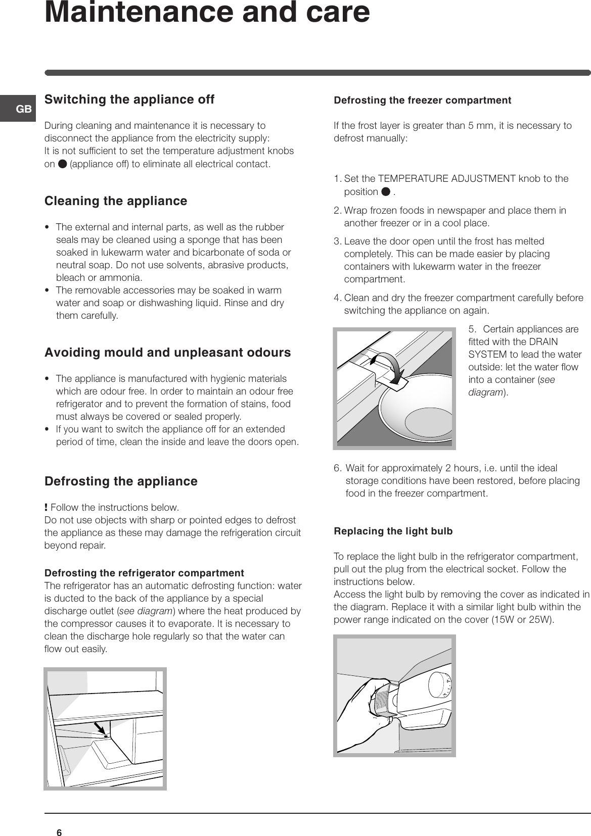 Page 6 of 8 - Indesit Indesit-In-C-325-Ai-Uk-Operating-Instructions- Tr8172gb_Doppia-Porta-180504  Indesit-in-c-325-ai-uk-operating-instructions