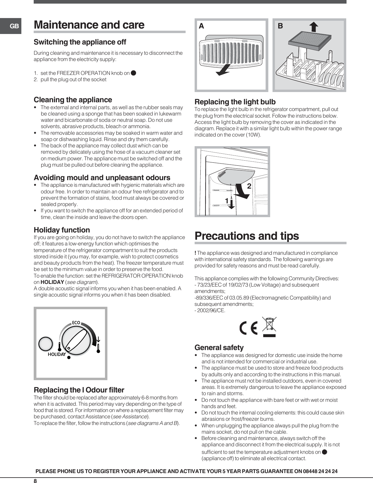 Page 8 of 12 - Indesit Indesit-Refrigerator-Ban-40-Users-Manual- 19508693000gb-tr  Indesit-refrigerator-ban-40-users-manual
