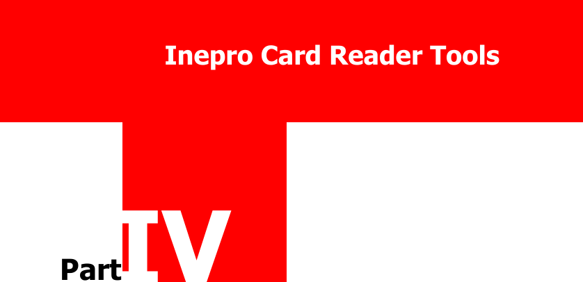 IVInepro Card Reader ToolsPart