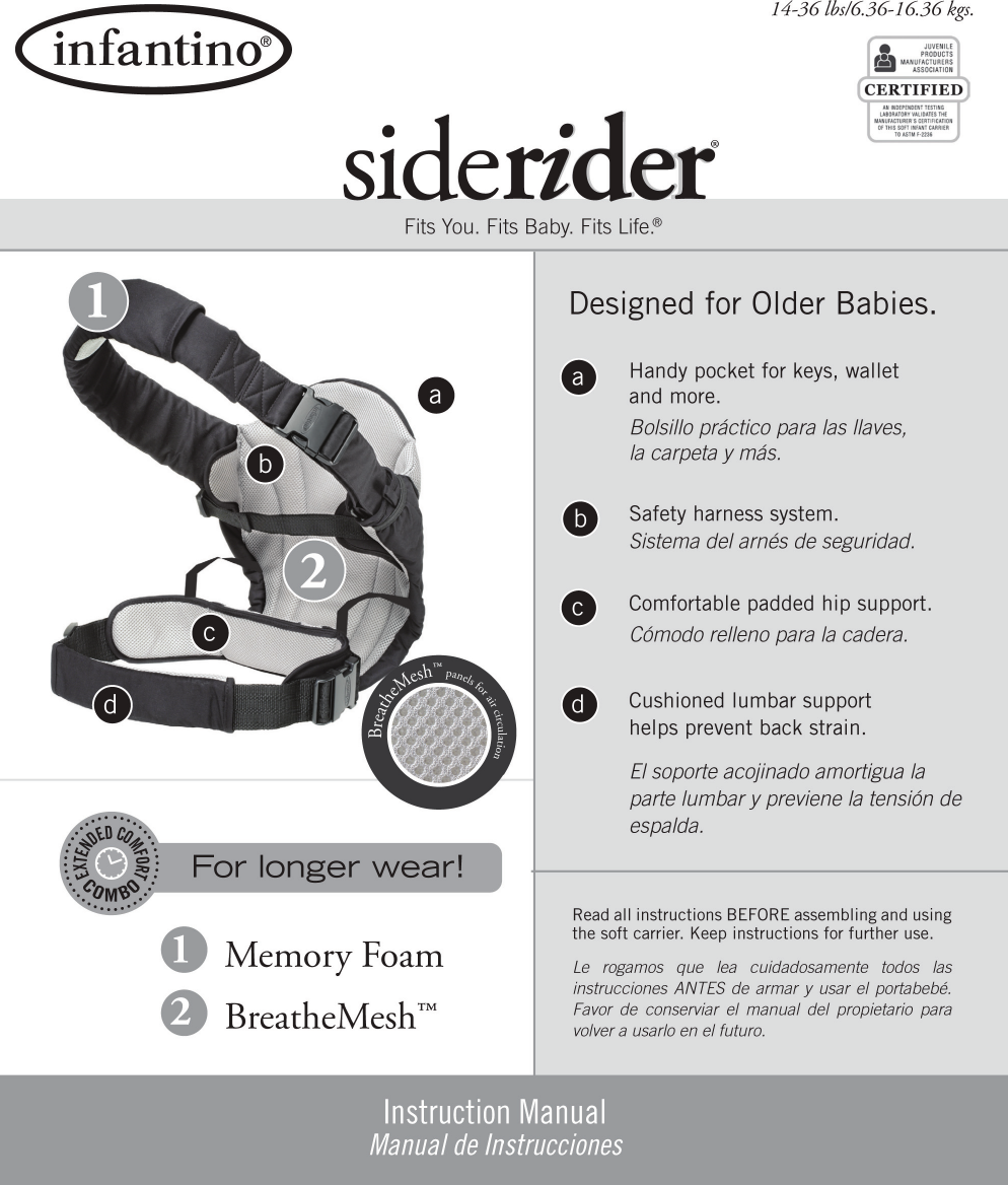 Infantino baby carrier directions online