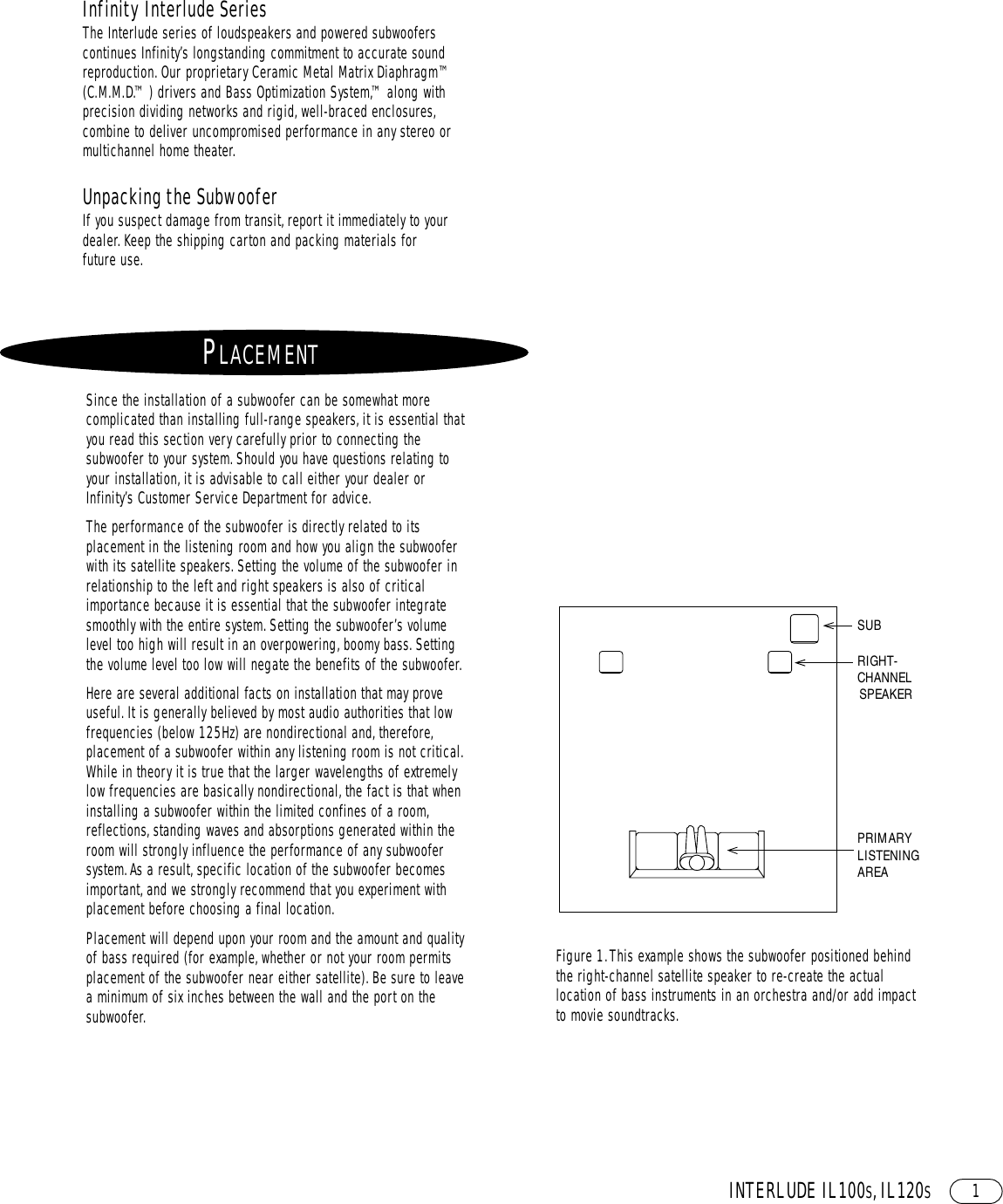Page 5 of 12 - Infinity Infinity-Il100S-Users-Manual- IL100s, 120s OM  Infinity-il100s-users-manual