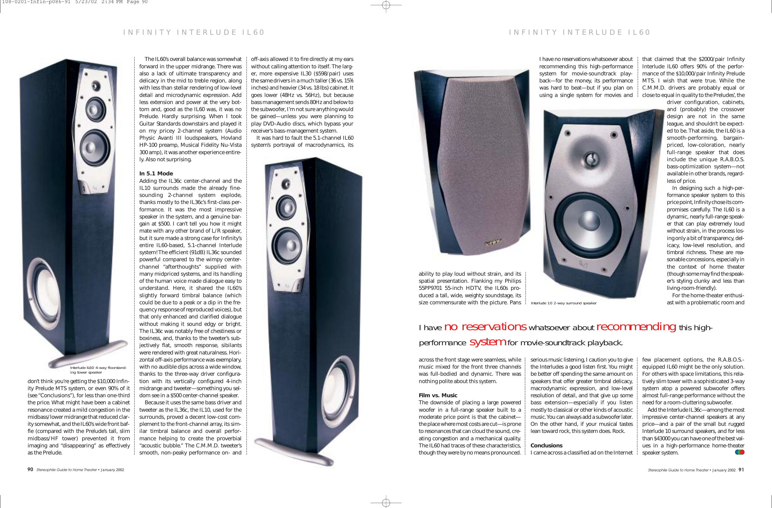 infinity il60 speakers