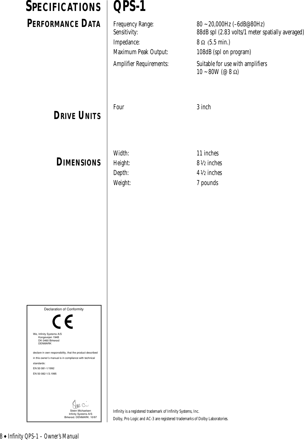 Page 9 of 10 - Infinity Infinity-Qps1-Users-Manual- QPS-1 Om (b).qx  Infinity-qps1-users-manual