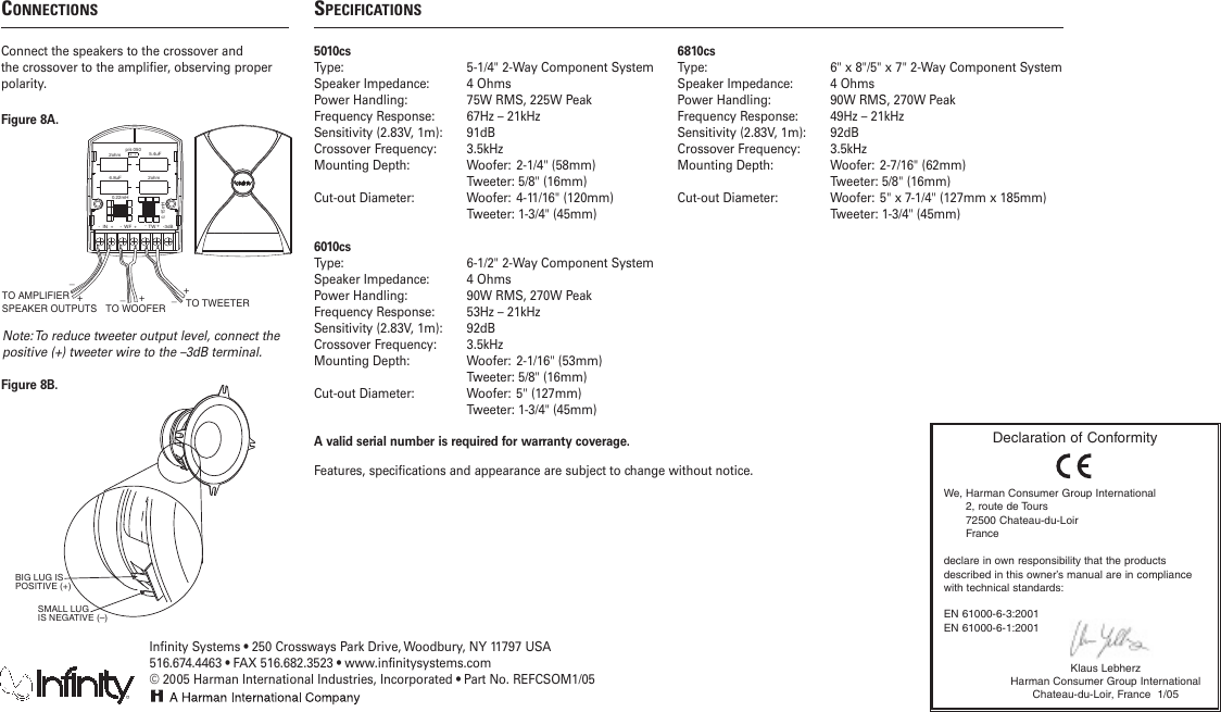 infinity reference 6010cs