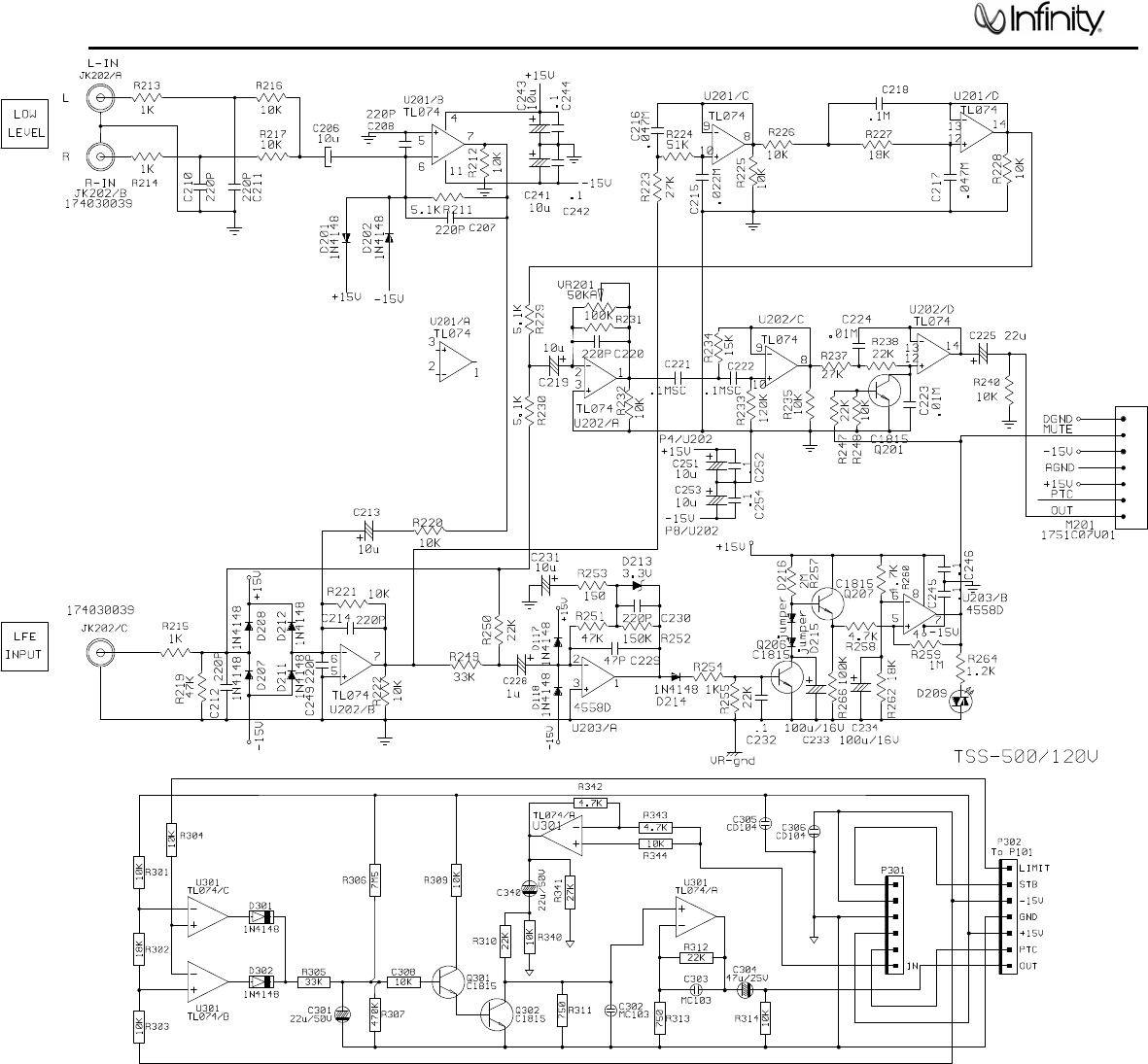 Infinity Speaker Tss Sub500 Users Manual 500 (230) OM