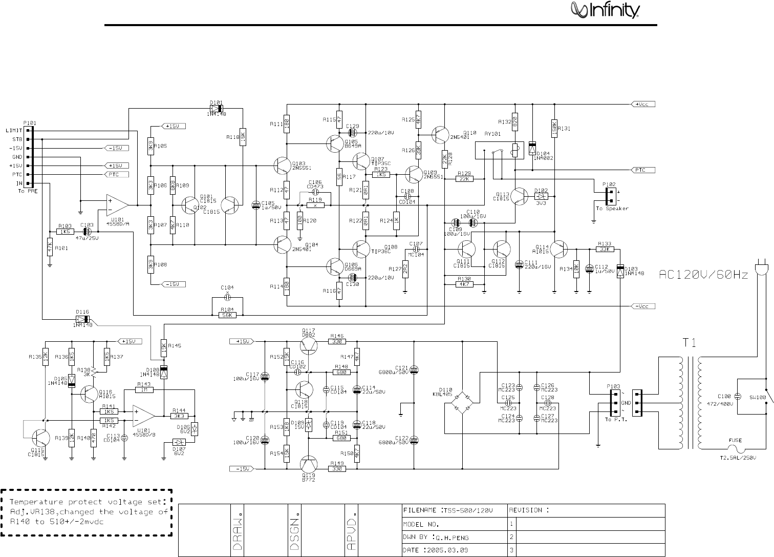 Infinity Speaker Tss Sub500 Users Manual 500 (230) OM