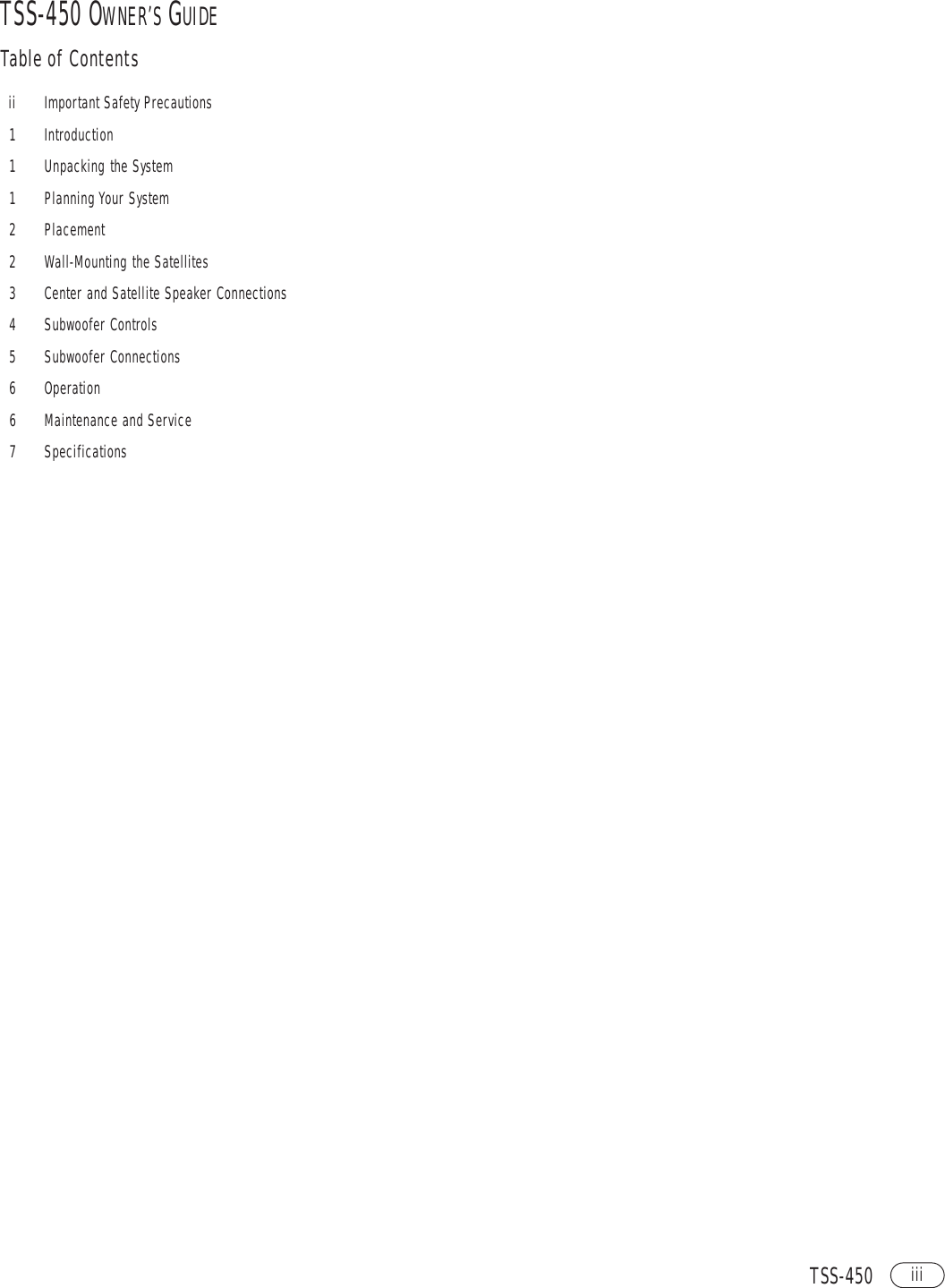 Page 3 of 12 - Infinity Infinity-Tss-450-Owners-Manual- ManualsLib - Makes It Easy To Find Manuals Online!  Infinity-tss-450-owners-manual