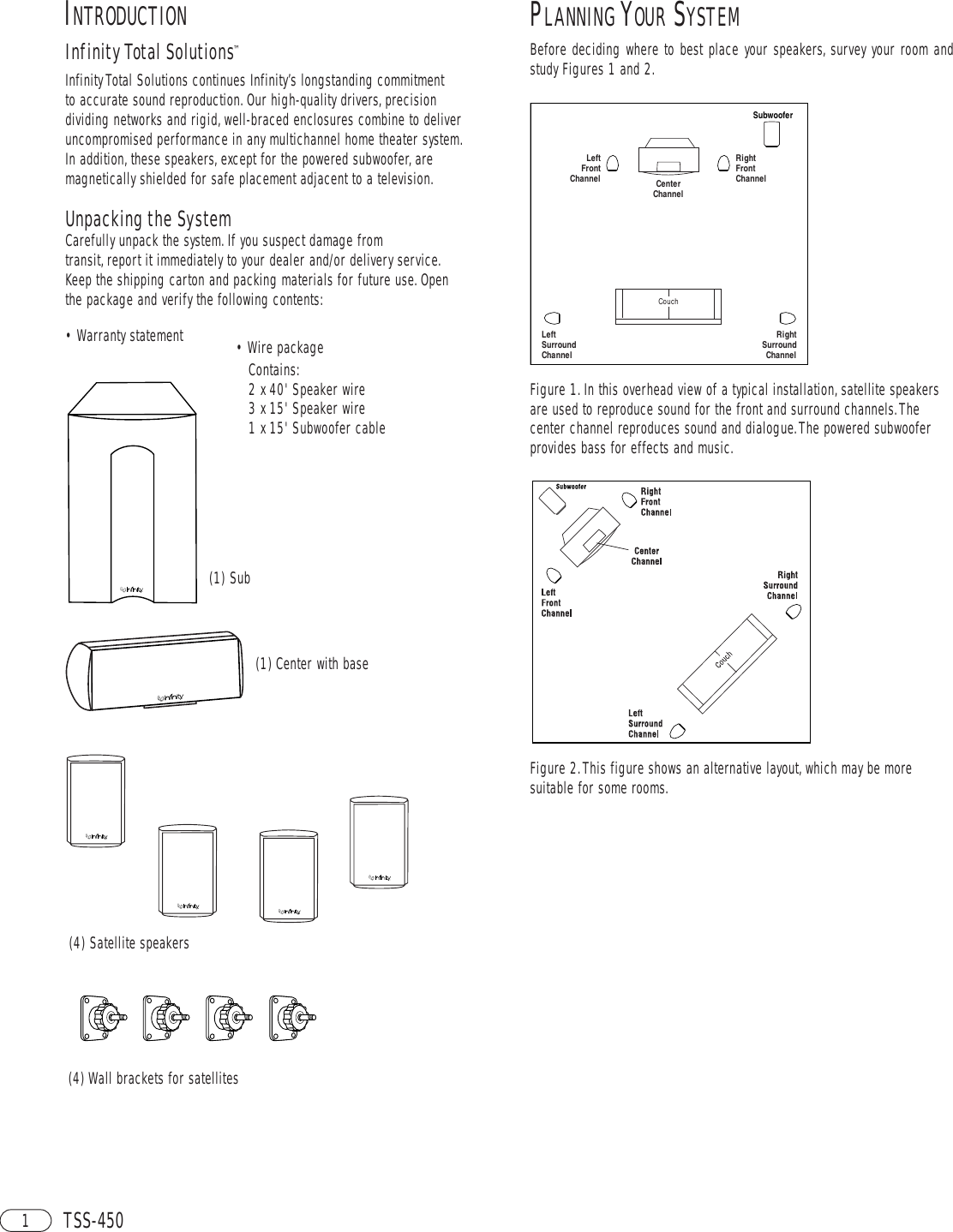 Page 4 of 12 - Infinity Infinity-Tss-450-Owners-Manual- ManualsLib - Makes It Easy To Find Manuals Online!  Infinity-tss-450-owners-manual