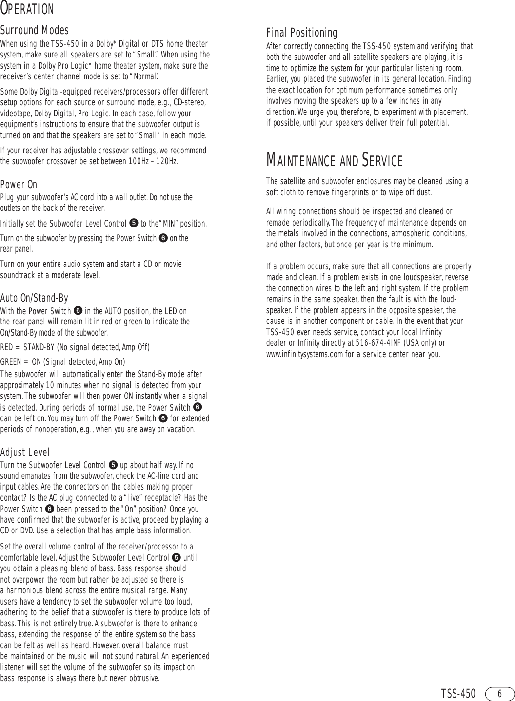 Page 9 of 12 - Infinity Infinity-Tss-450-Owners-Manual- ManualsLib - Makes It Easy To Find Manuals Online!  Infinity-tss-450-owners-manual