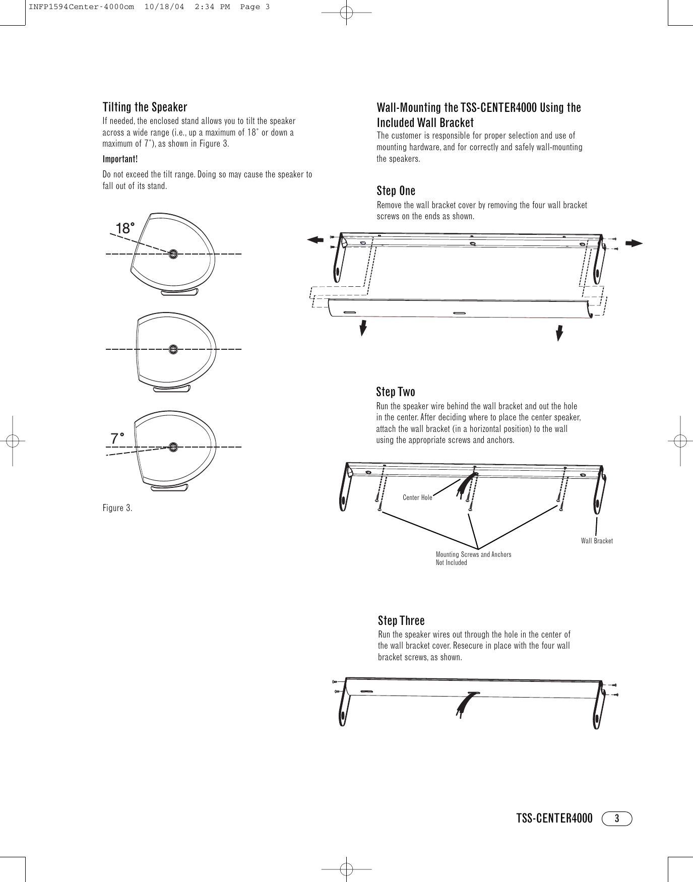 Page 3 of 8 - Infinity Infinity-Tss-Center4000-Users-Manual- Center-4000 OM  Infinity-tss-center4000-users-manual