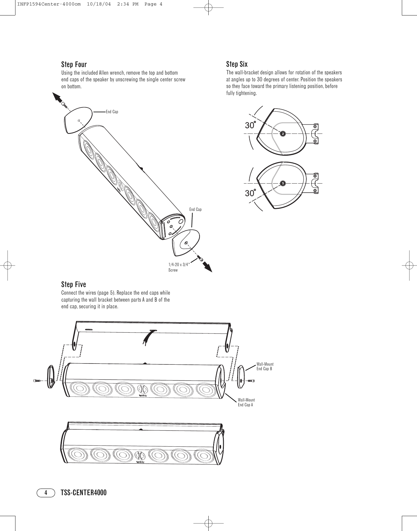 Page 4 of 8 - Infinity Infinity-Tss-Center4000-Users-Manual- Center-4000 OM  Infinity-tss-center4000-users-manual
