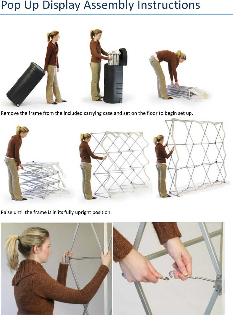 Page 1 of 3 - Popup Display Assembly Instructions