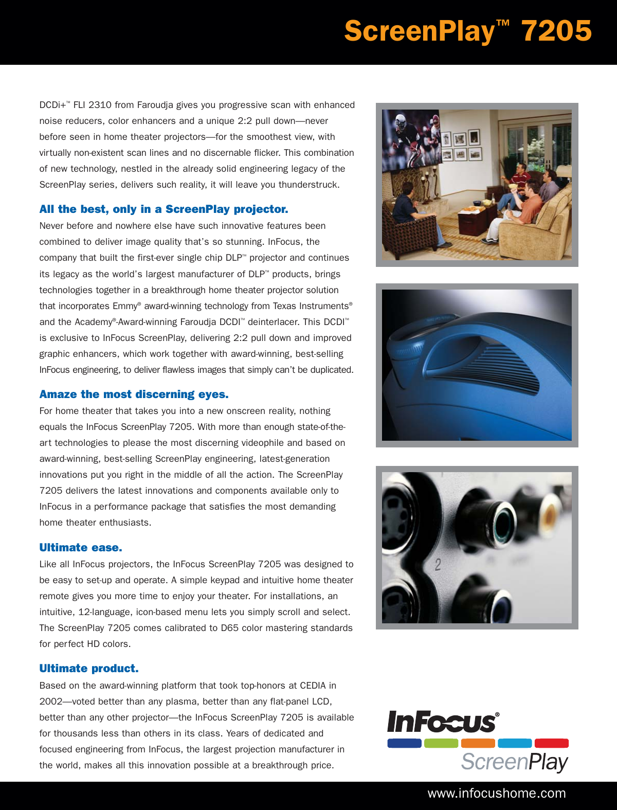 Page 3 of 4 - Infocus Infocus-Screenplay-7205-Users-Manual- 6714SP7205_DS_E  Infocus-screenplay-7205-users-manual