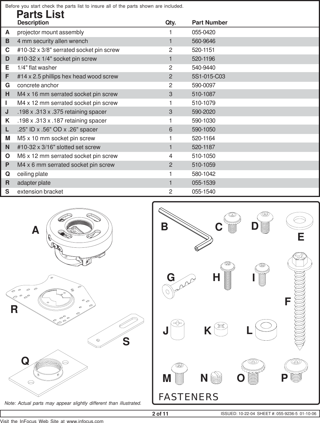 Infocus Sp Ceil Univ Users Manual 0559236 1