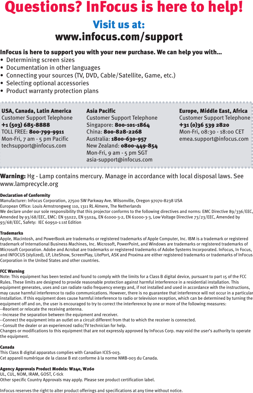 Page 8 of 8 - Infocus Infocus-Work-Big-In24-Users-Manual-  1 Infocus-work-big-in24-users-manual