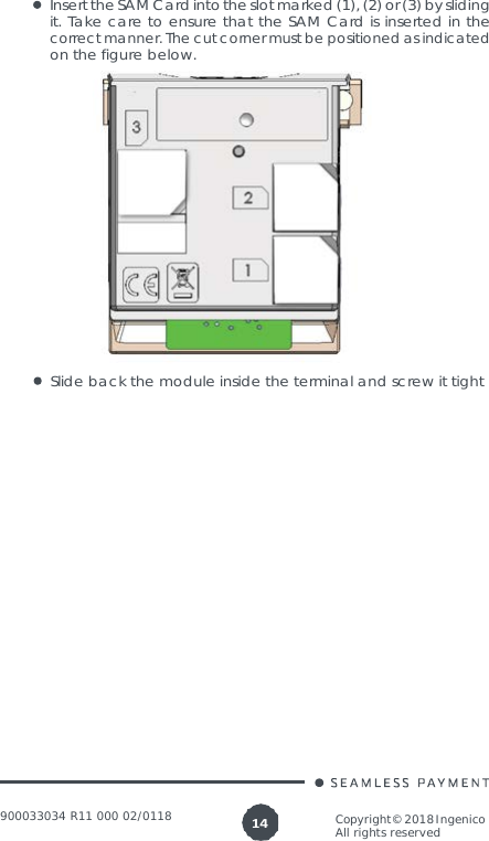 Page 14 of Ingenico LANE3000CL Standalone Payment terminal User Manual 900033034  R11 000 02 indd